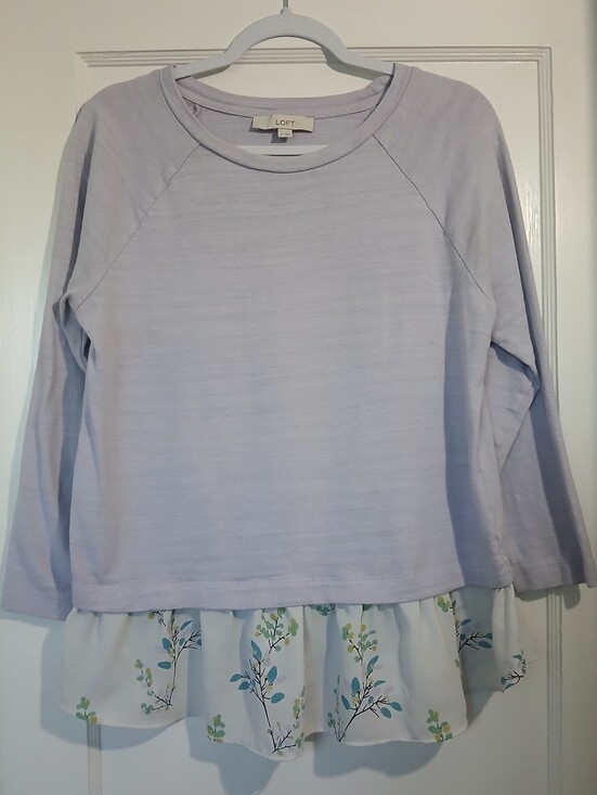 LOFT Tops - LOFT Layered Ruffle Hem Top
